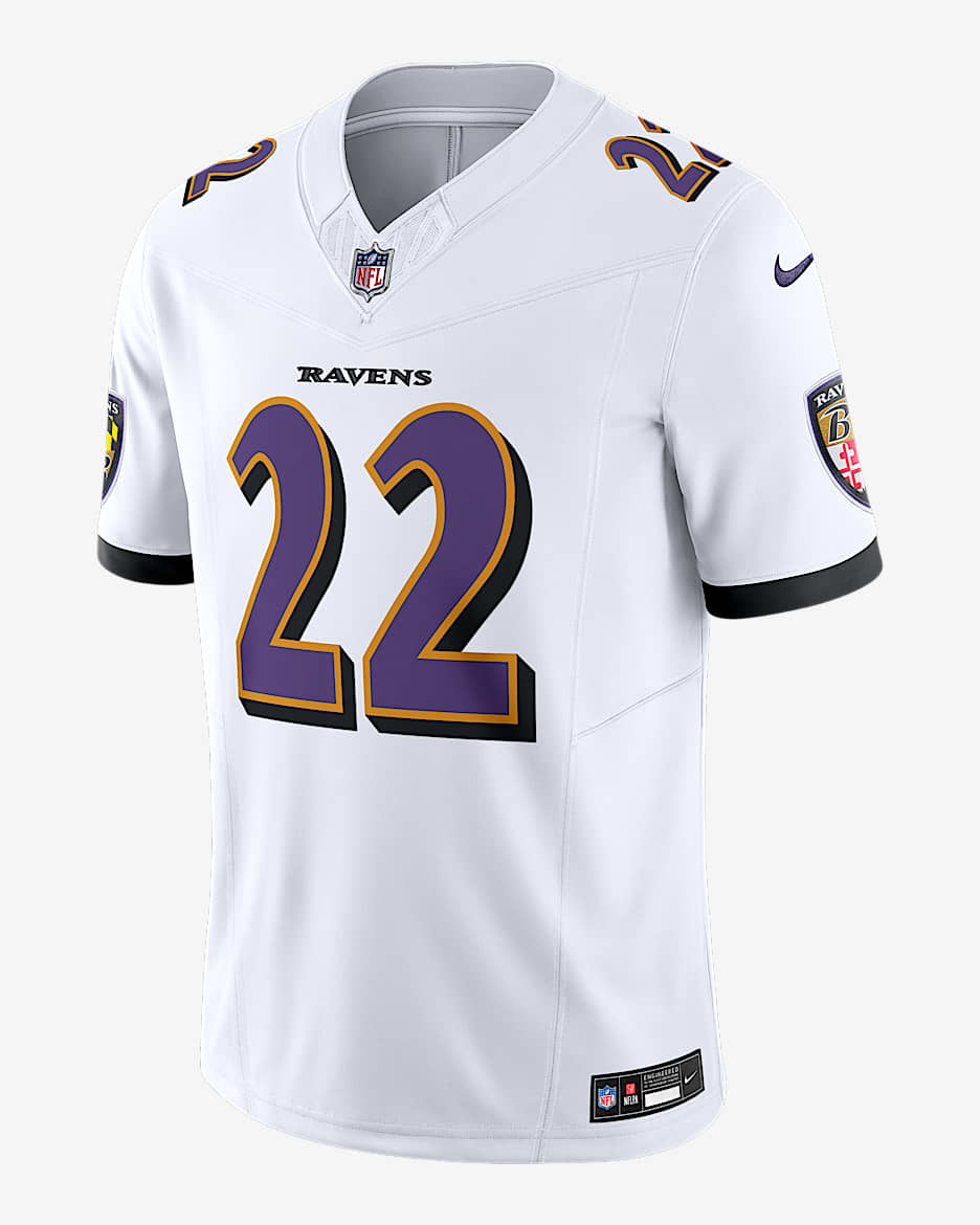 Derrick Henry Baltimore Ravens Men's Nike Dri-FIT NFL Limited Jersey - White