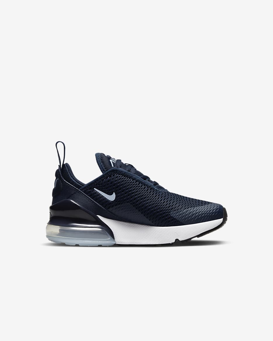 Nike Air Max 270 Little Kids' Shoe - Obsidian/White/White/Cobalt Bliss