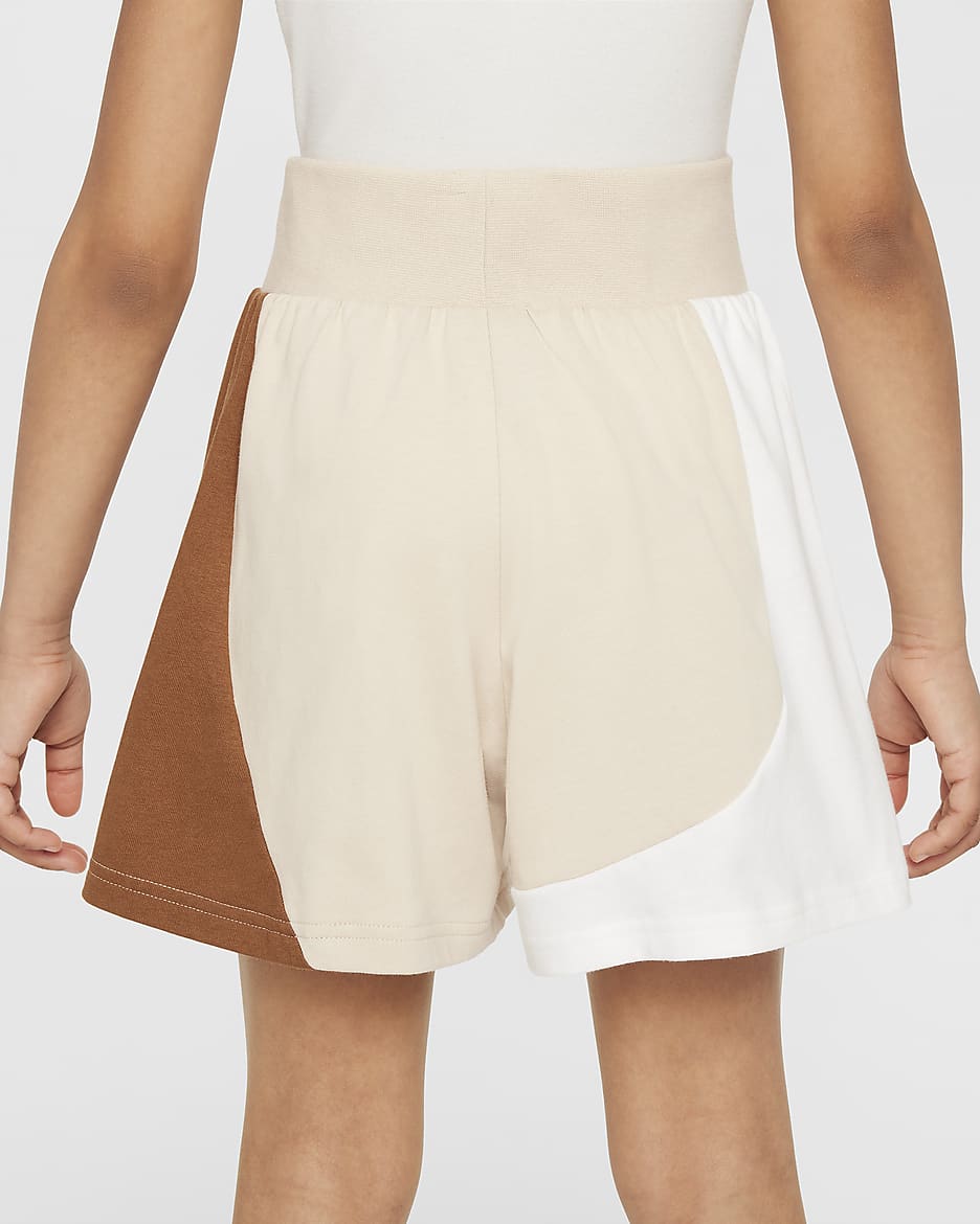 Nike Sportswear Jersey-Shorts für ältere Kinder (Mädchen) - Sanddrift/Weiß/Light British Tan/Weiß