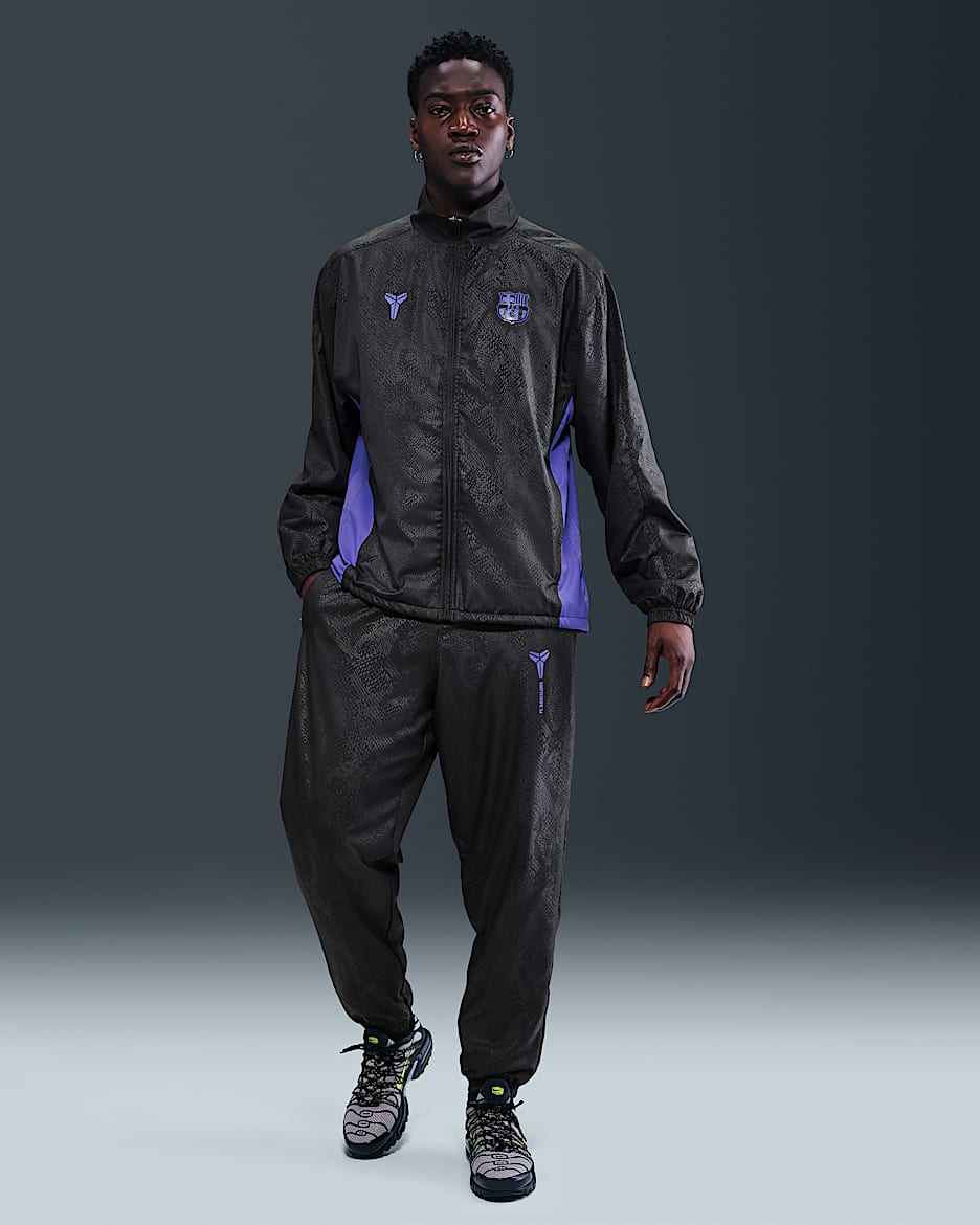 FC Barcelona Away Kobe Fußball-Trainingshose mit Grafik (Herren) - Schwarz/Persian Violet