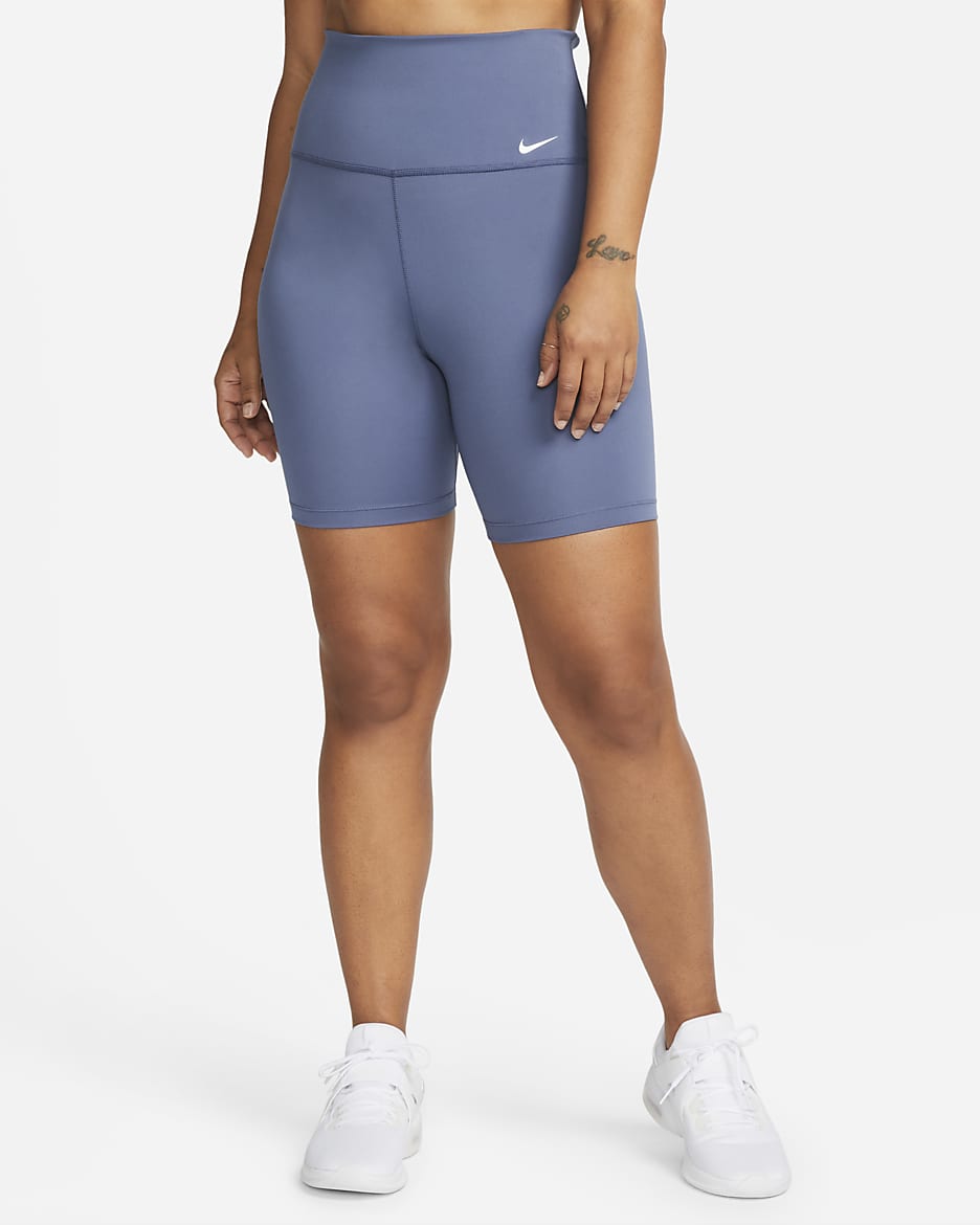 Nike Dri-FIT One Women's High-Waisted 18cm (approx.) Biker Shorts - Diffused Blue/White