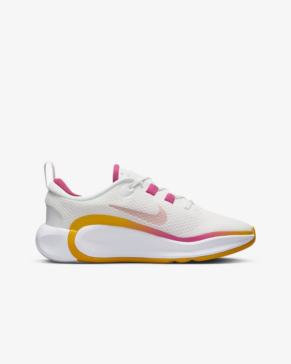 Nike Infinity Flow Big Kids' Running Shoes - Summit White/Pinksicle/University Gold/Arctic Orange