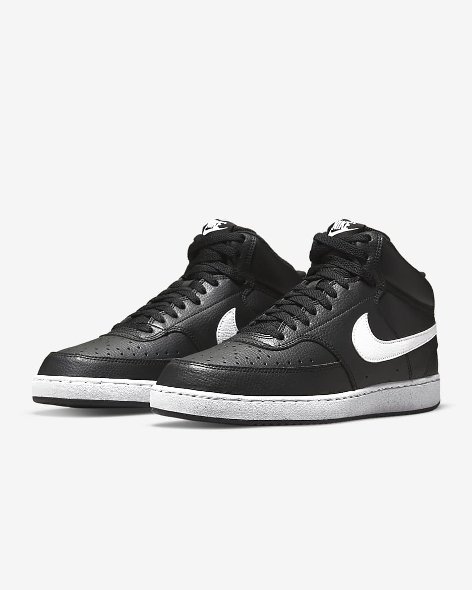 Nike Court Vision Mid Next Nature Herrenschuh - Schwarz/Schwarz/Weiß