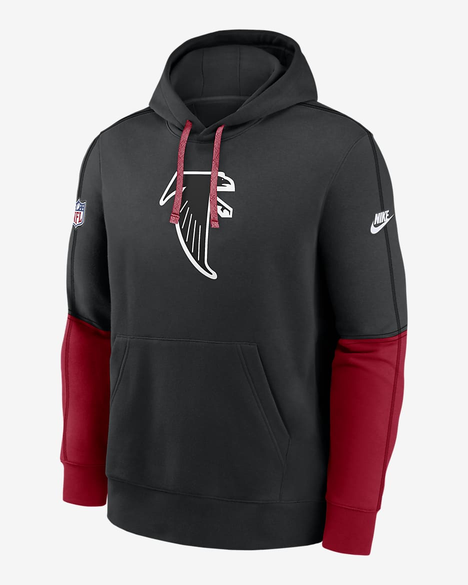 Atlanta Falcons Logo Team Issue Club Men's Nike NFL Pullover Hoodie - Black