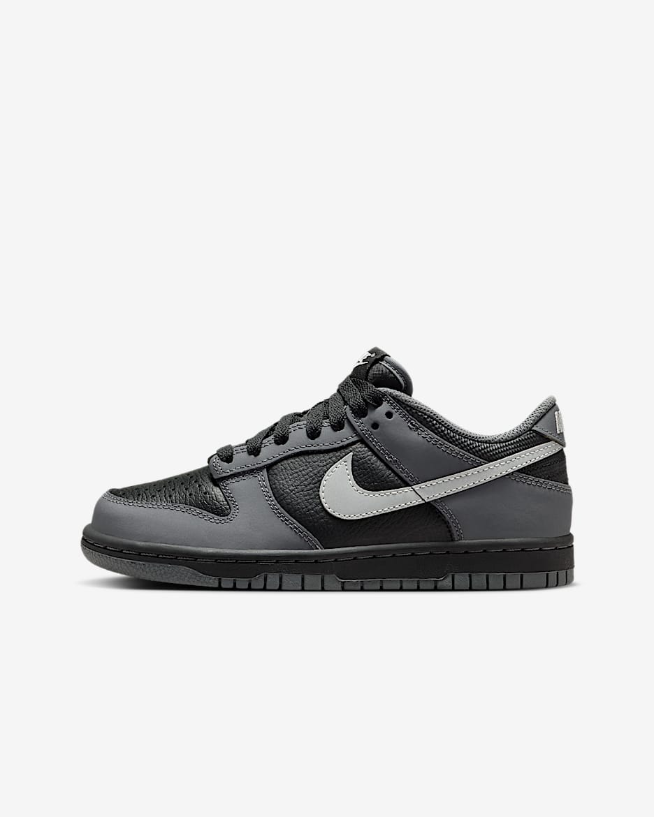 Scarpa Nike Dunk Low – Ragazzo - Nero/Antracite/Photon Dust/Reflect Silver