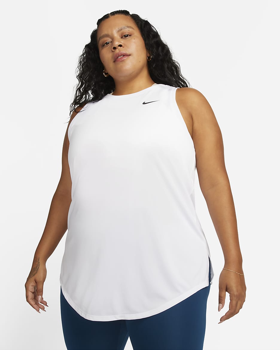 Nike Dri-FIT Women's Tank (Plus Size) - White/Black