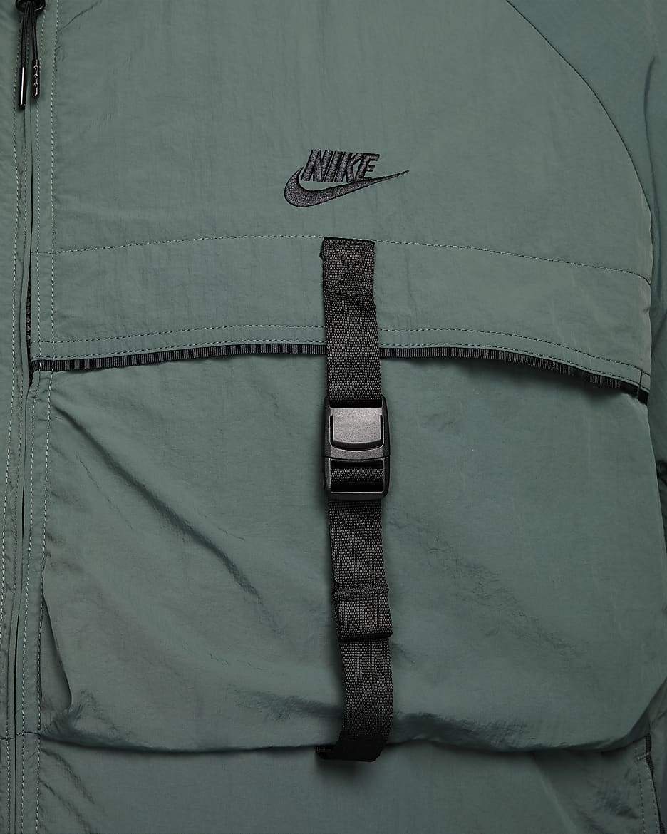 Nike Tech Chaqueta de tejido Woven - Hombre - Vintage Green/Negro