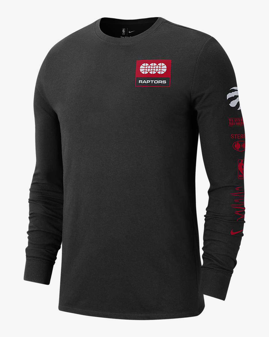 Toronto Raptors Essential Men's Nike NBA Long-Sleeve T-Shirt - Black