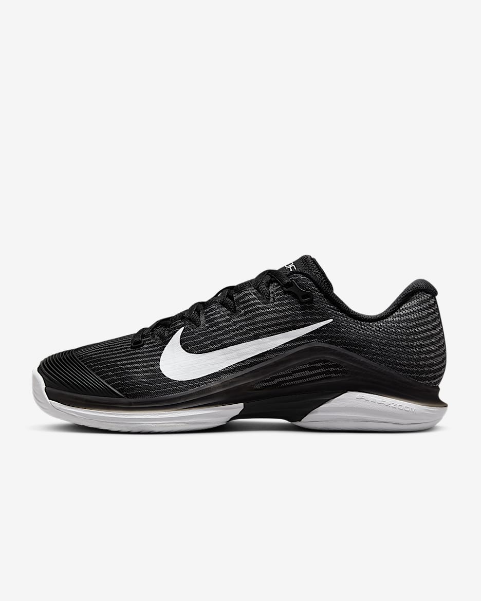 Nike Vapor 12 Women's Hard Court Tennis Shoes - Black/Dark Smoke Grey/White