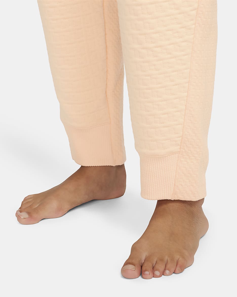 Nike Yoga Therma-FIT Oversize-Damenhose mit hohem Bund - Ice Peach