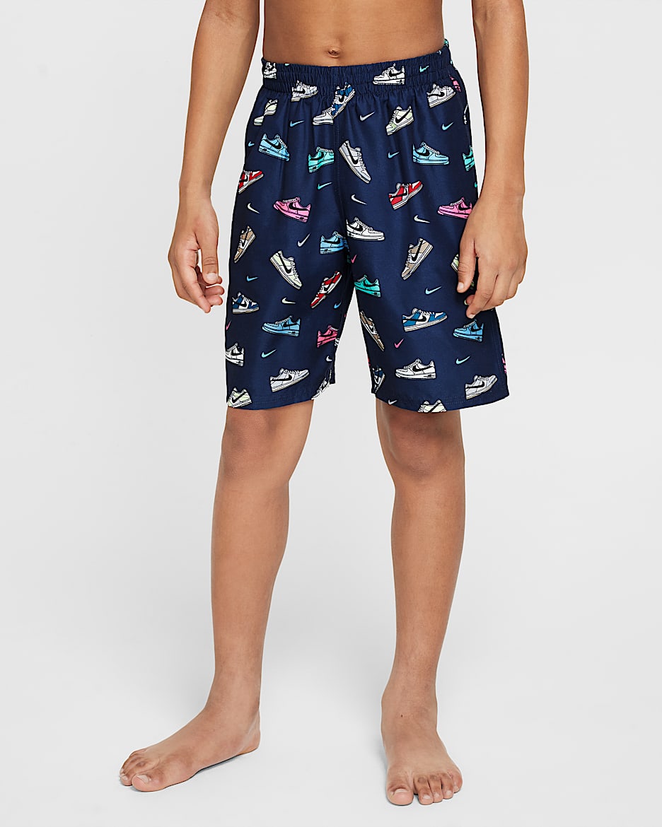 Traje de baño tipo short de voleibol con forro interior de 18 cm Nike Swim Breaker para niños talla grande - Azul