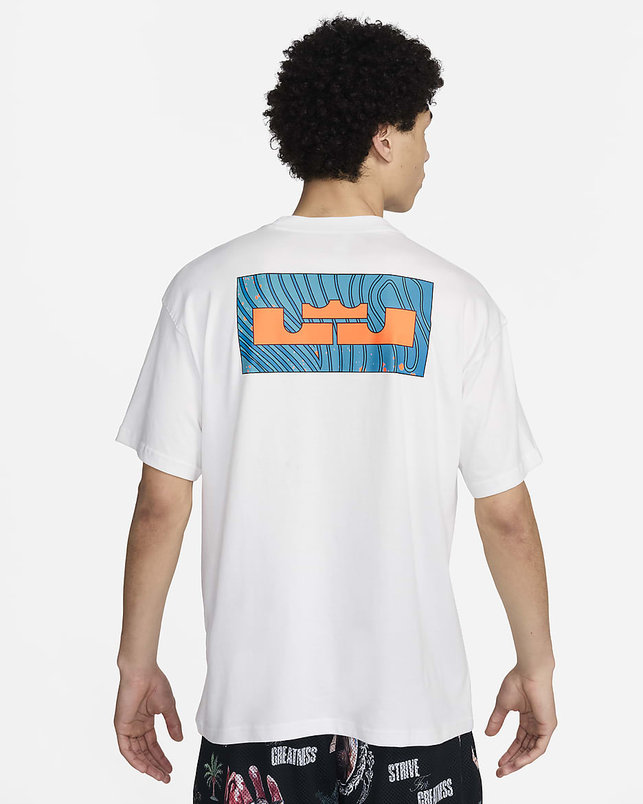 Playera de básquetbol M90 para hombre LeBron - Blanco cumbre