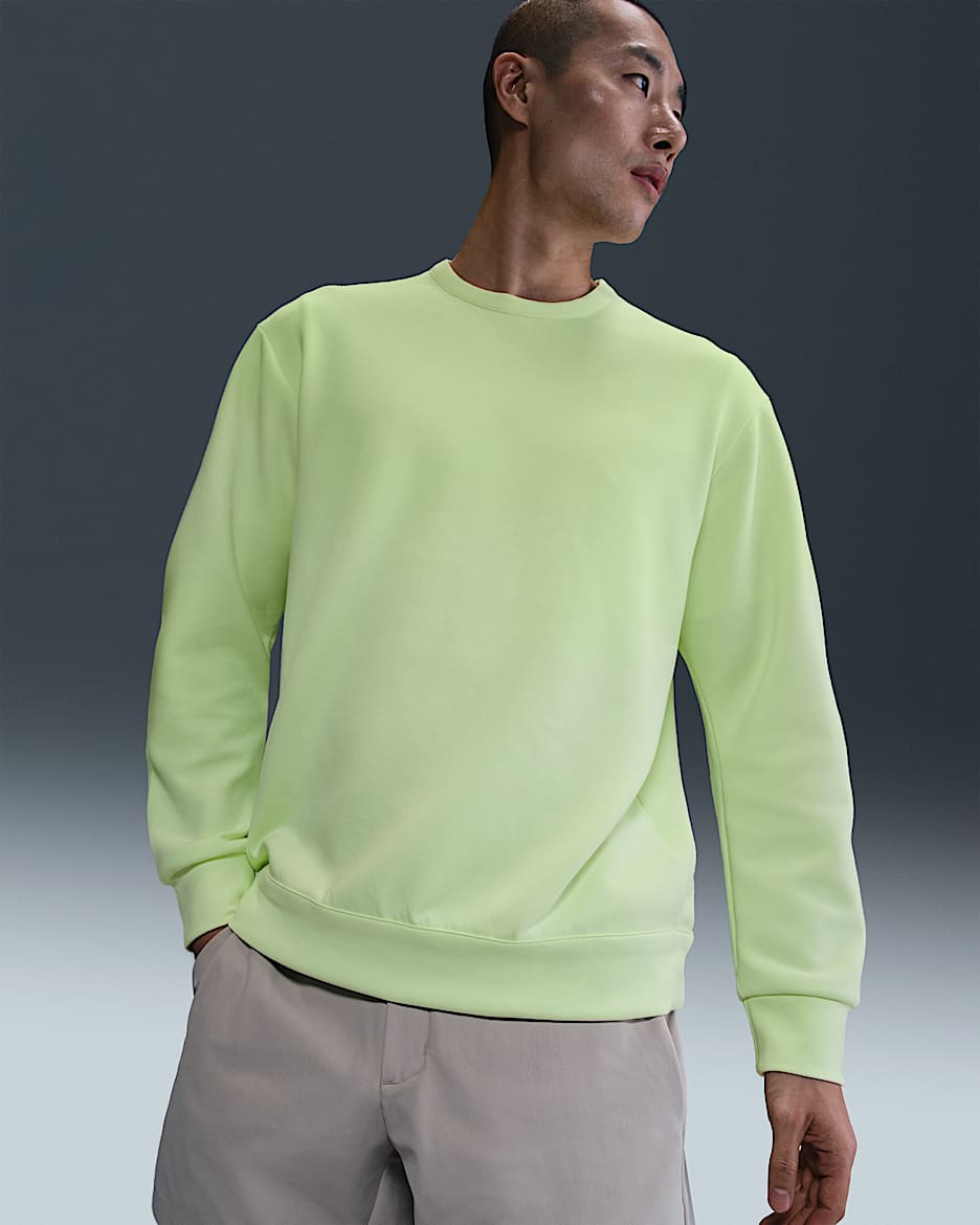 Nike 24.7 ImpossiblySoft Men's Dri-FIT Crew - Barely Volt/Volt Ice