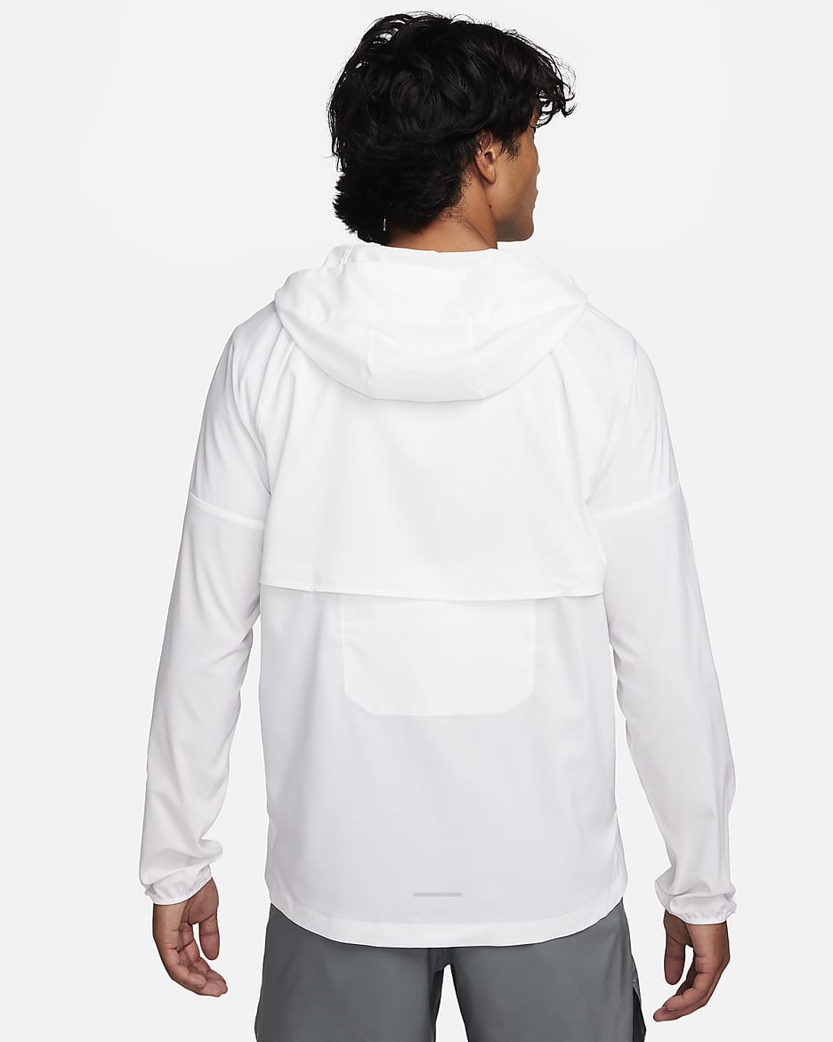 Chamarra de correr Repel para hombre Nike Windrunner - Blanco/Blanco