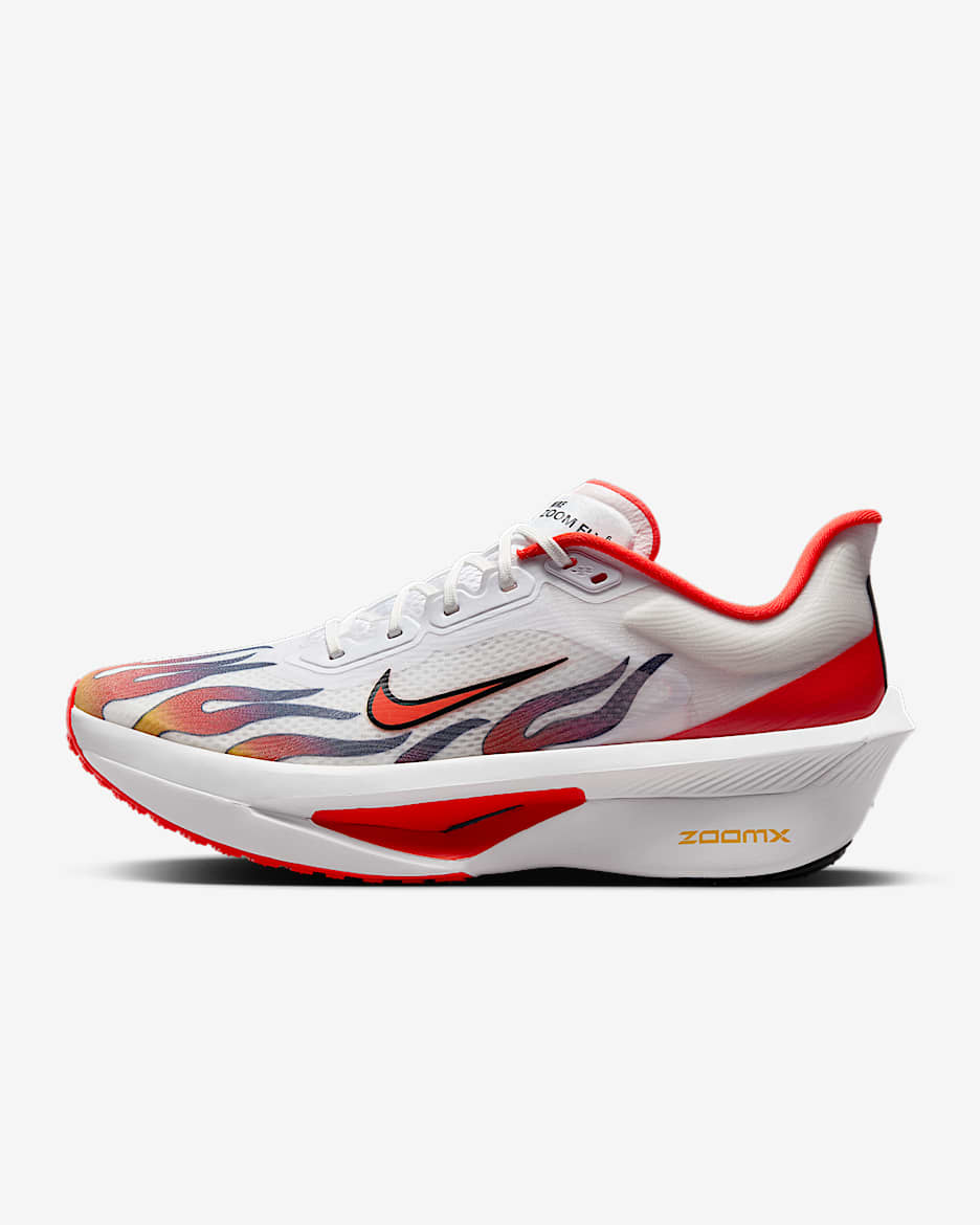 Nike Zoom Fly 6 Premium Men's Road Running Shoes - White/Black/University Red/Habanero Red