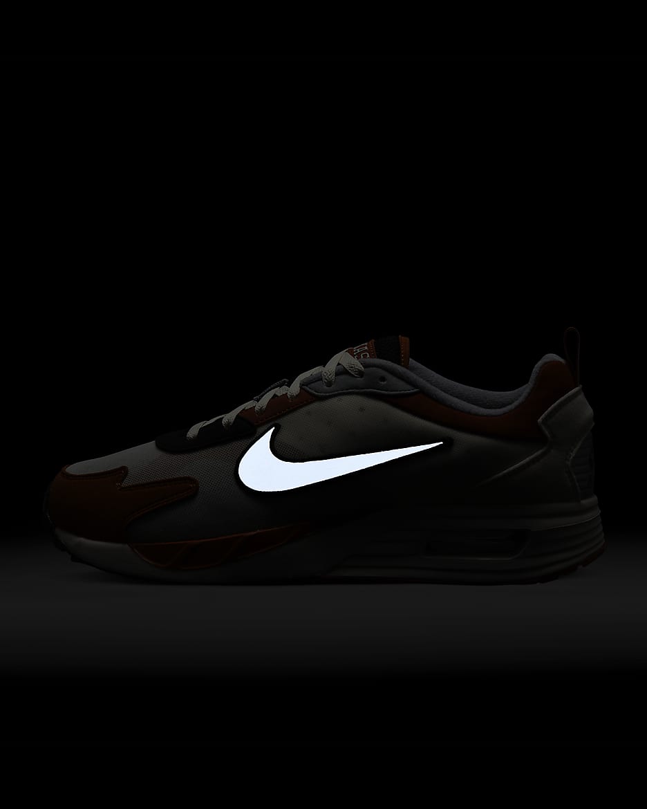 Tenis para hombre Texas Nike Air Max Solo - Negro/Fantasma/Naranja desierto/Plata metalizado