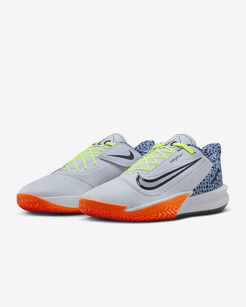 Nike Precision 7 EasyOn Electric Men's Basketball Shoes - Football Grey/Multi-Color/Multi-Color/Multi-Color