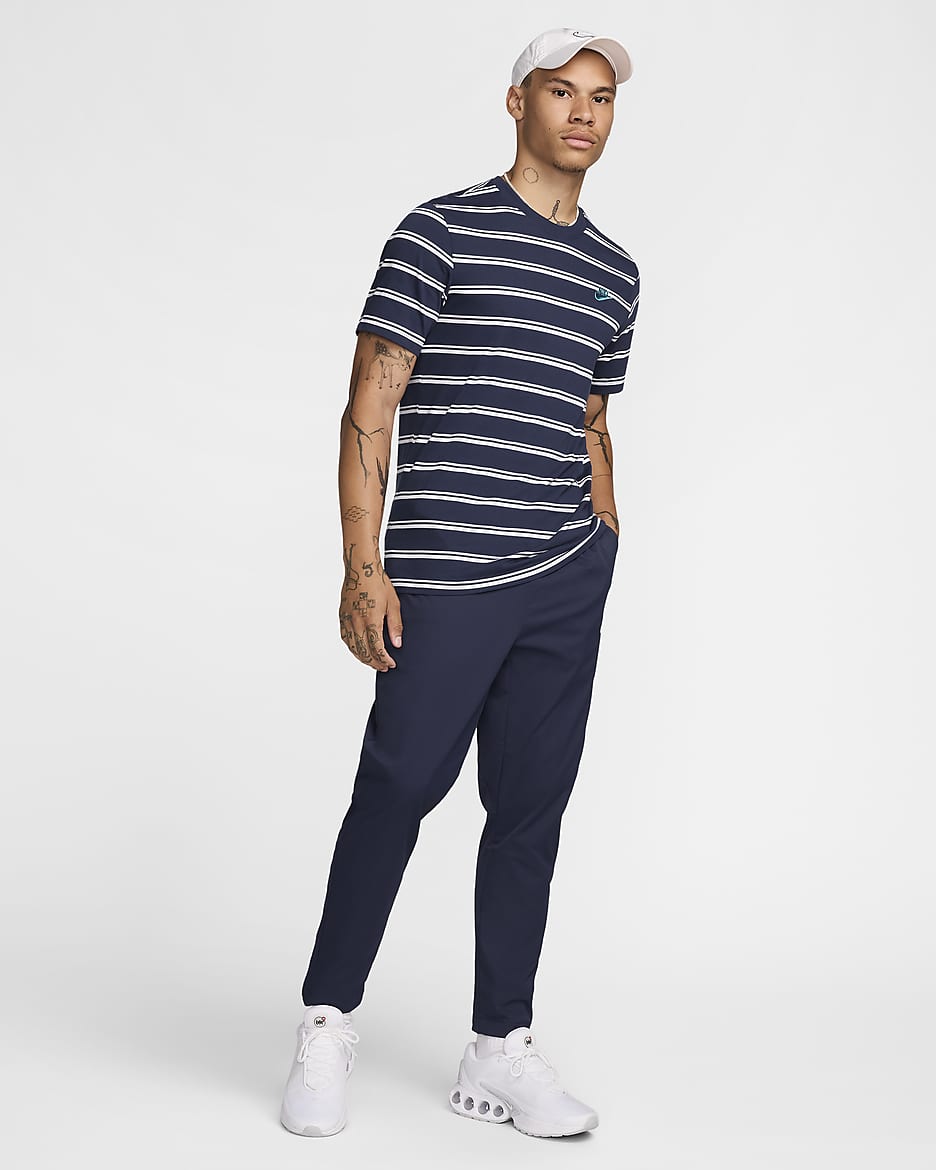 Nike Sportswear Men's Striped T-Shirt - Midnight Navy