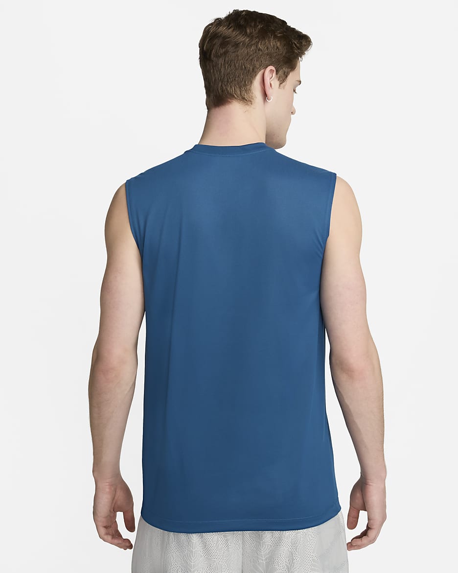 Ärmelloses Dri-FIT-Basketball-T-Shirt für Herren - Court Blue