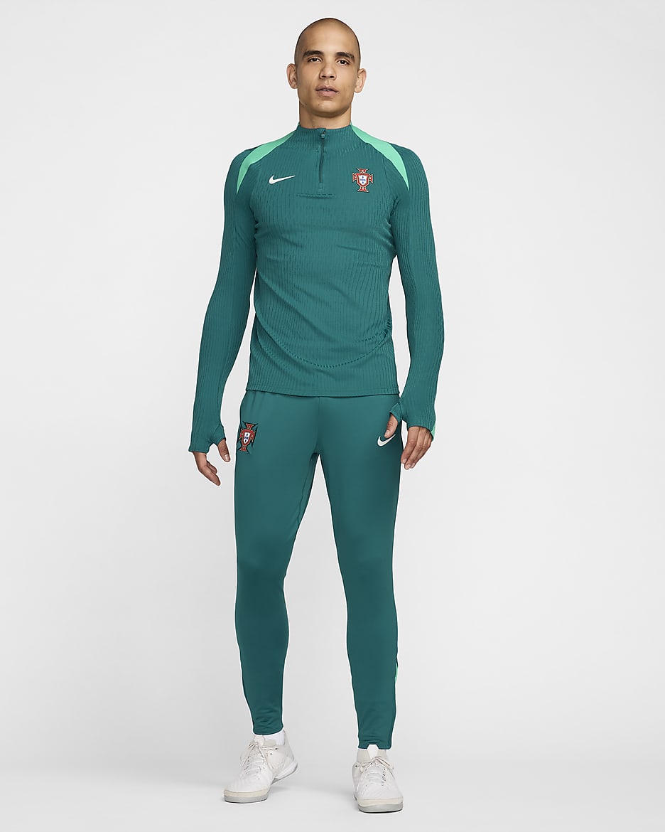 Portugal Strike Elite Nike Dri-FIT ADV Drill-Fußballoberteil aus Strickmaterial für Herren - Geode Teal/Kinetic Green/Sail