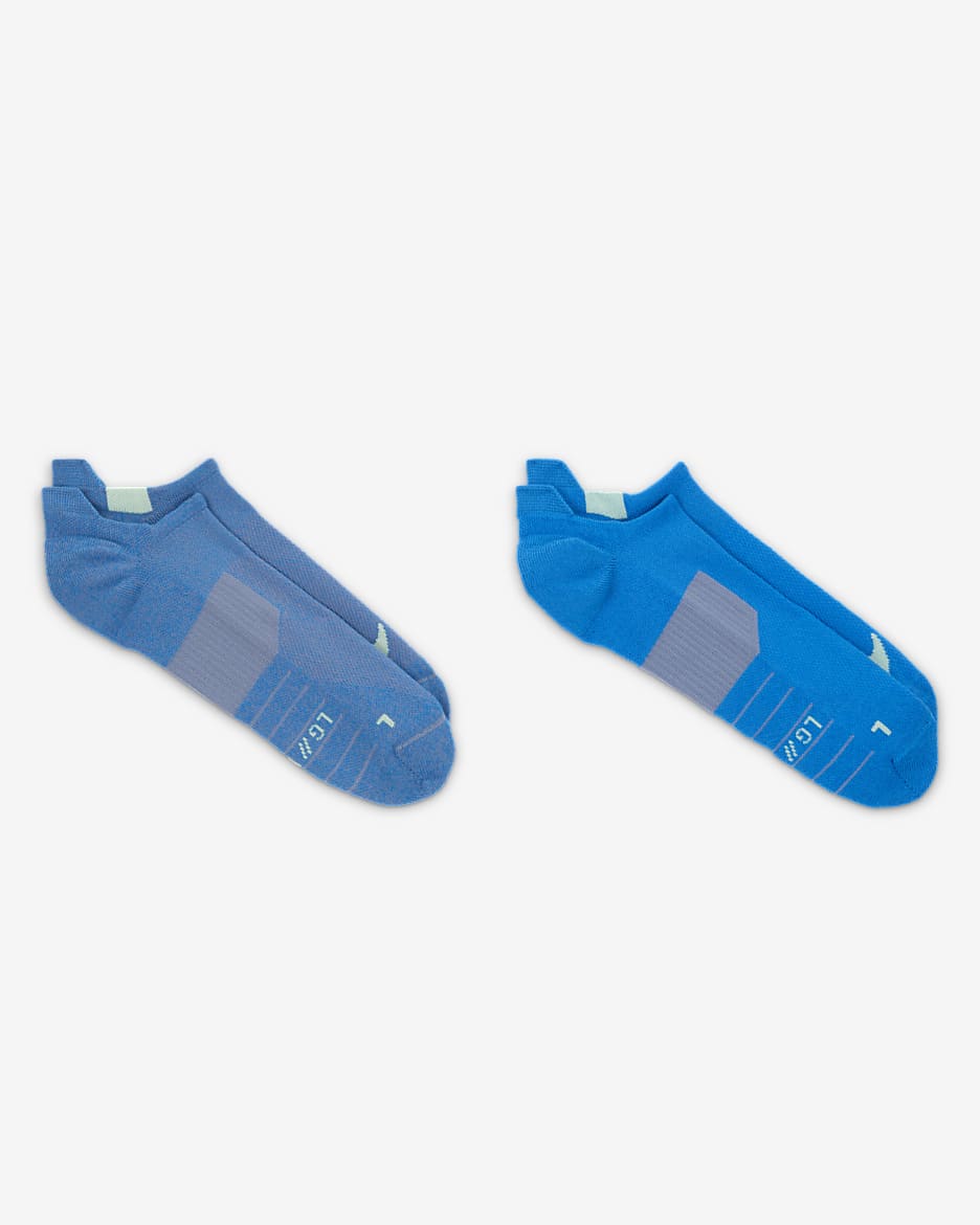 Nike Multiplier Running No-Show Socks (2 Pairs) - Multi-Colour