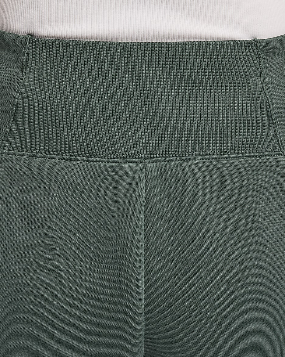 Nike Sportswear Tech Fleece Women's High-Waisted Pleated Trousers - Vintage Green/Black