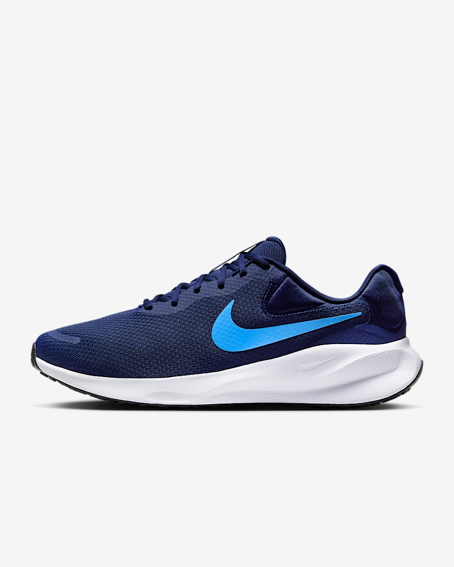 Tenis de correr en pavimento para hombre (extraanchos) Nike Revolution 7 - Azul vacío/Blanco/Negro/Azul universitario