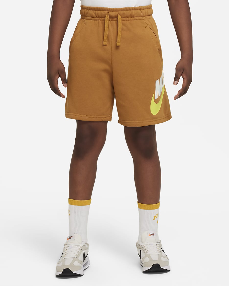 Shorts para niño talla grande Nike Sportswear Club (talla extendida) - Ocre desierto/Ocre desierto/Amarillo opti/Blanco