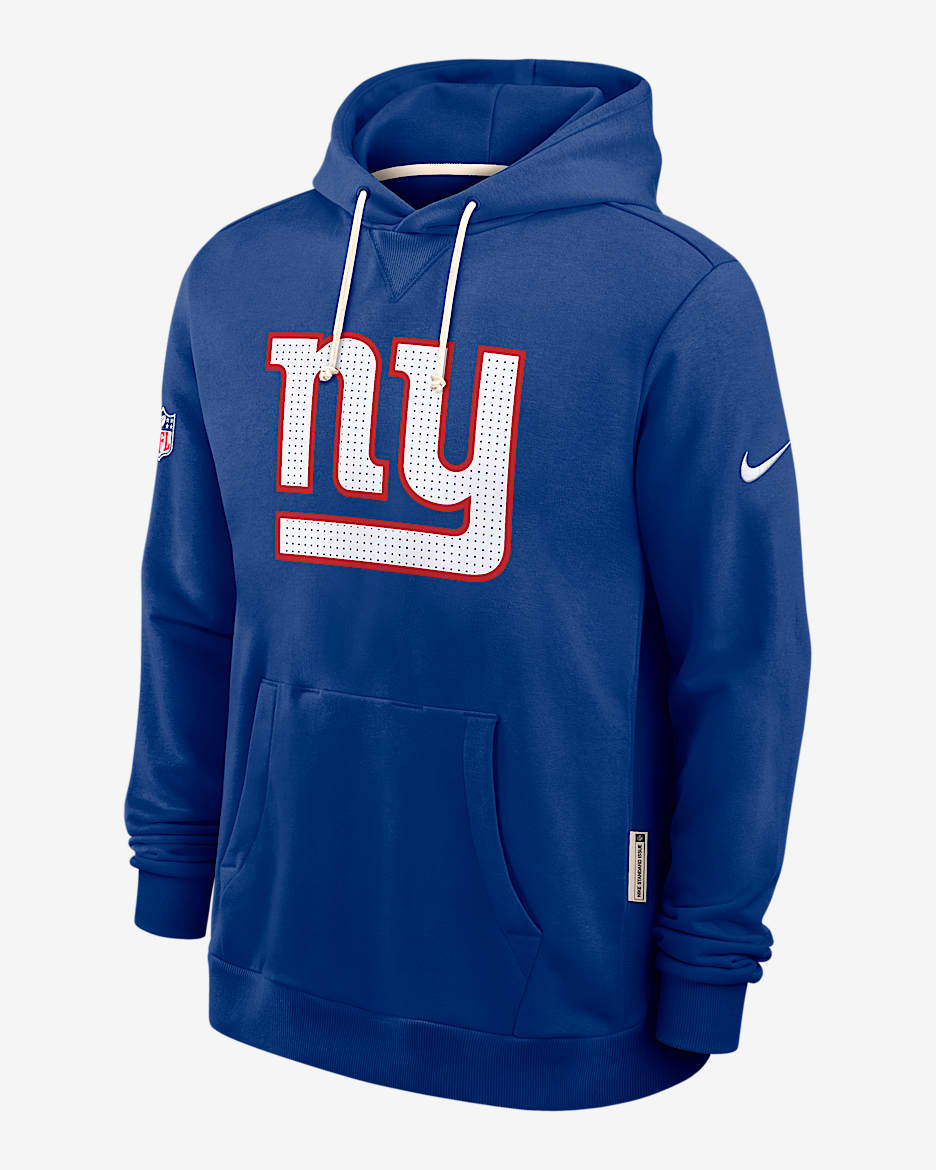 New York Giants Initial Home Sideline Men's Nike Dri-FIT NFL Pullover Hoodie - Rush Blue