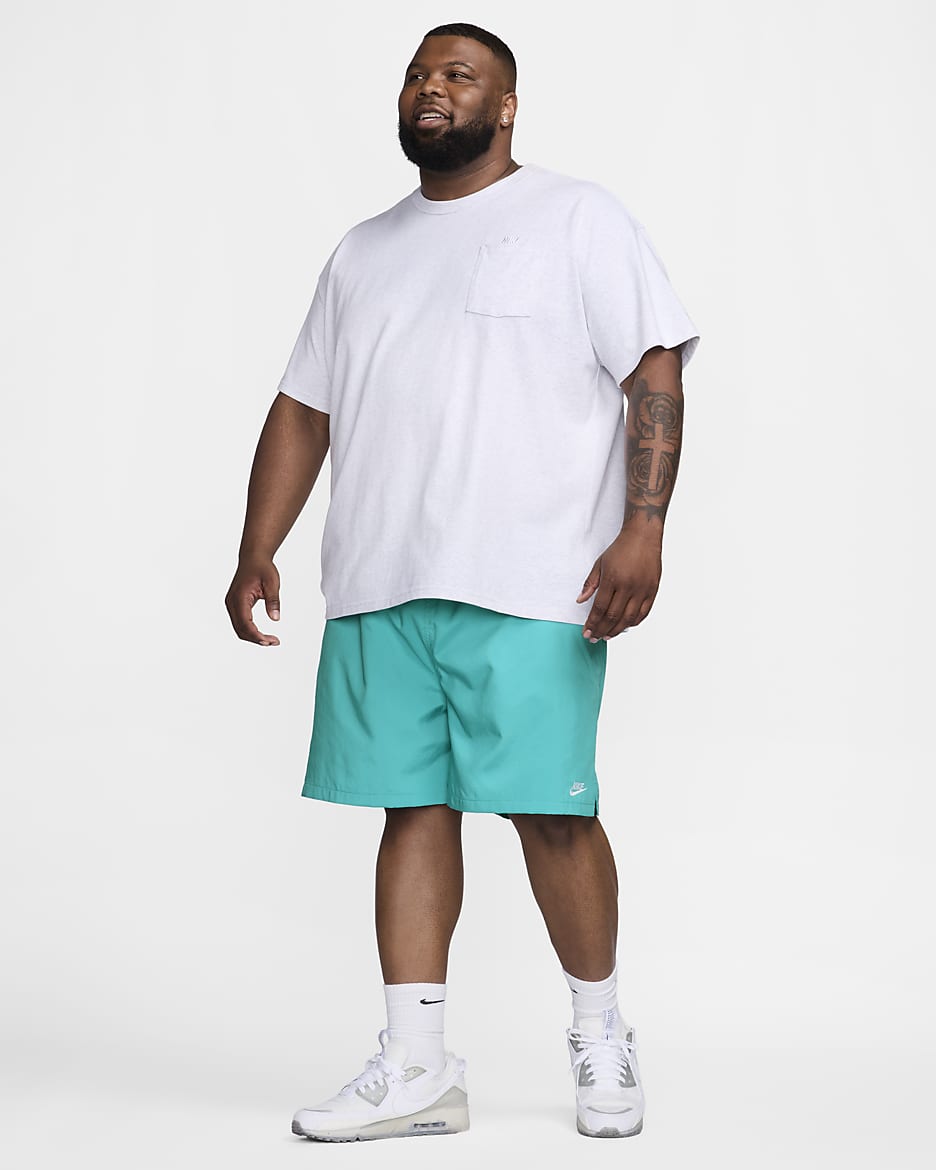 Nike Club Men's Woven Flow Shorts - Dusty Cactus/White