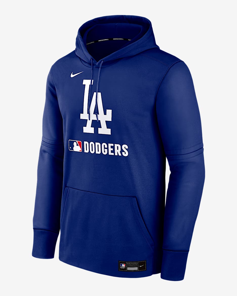 Sudadera con gorro sin cierre Nike Therma de la MLB para hombre Los Angeles Dodgers Authentic Collection - Royal