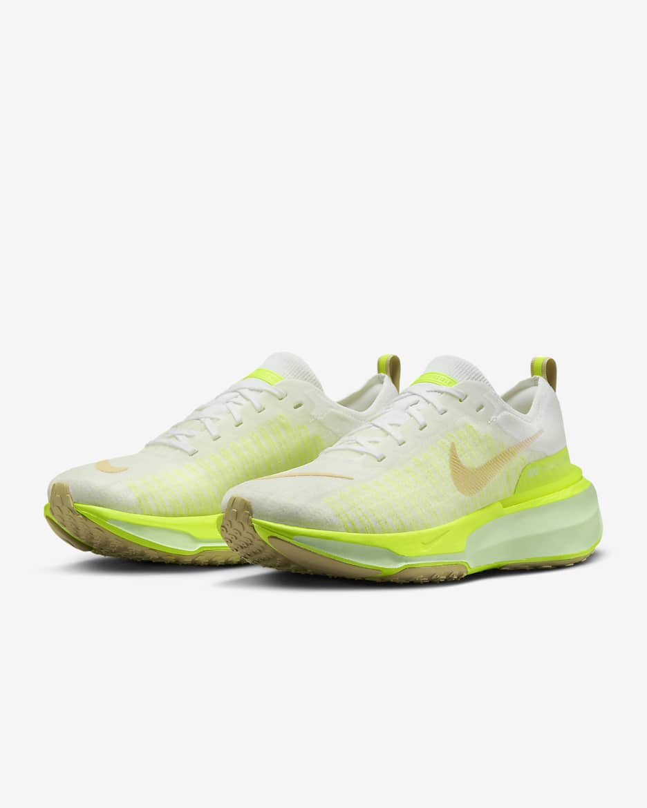 Tenis de correr en pavimento para hombre Nike Invincible 3 - Blanco/Volt/Vela/Oro team