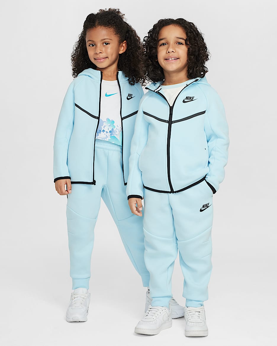 Nike Sportswear 2-teiliges Tech Fleece Set mit durchgehendem Reißverschluss (jüngere Kinder) - Glacier Blue