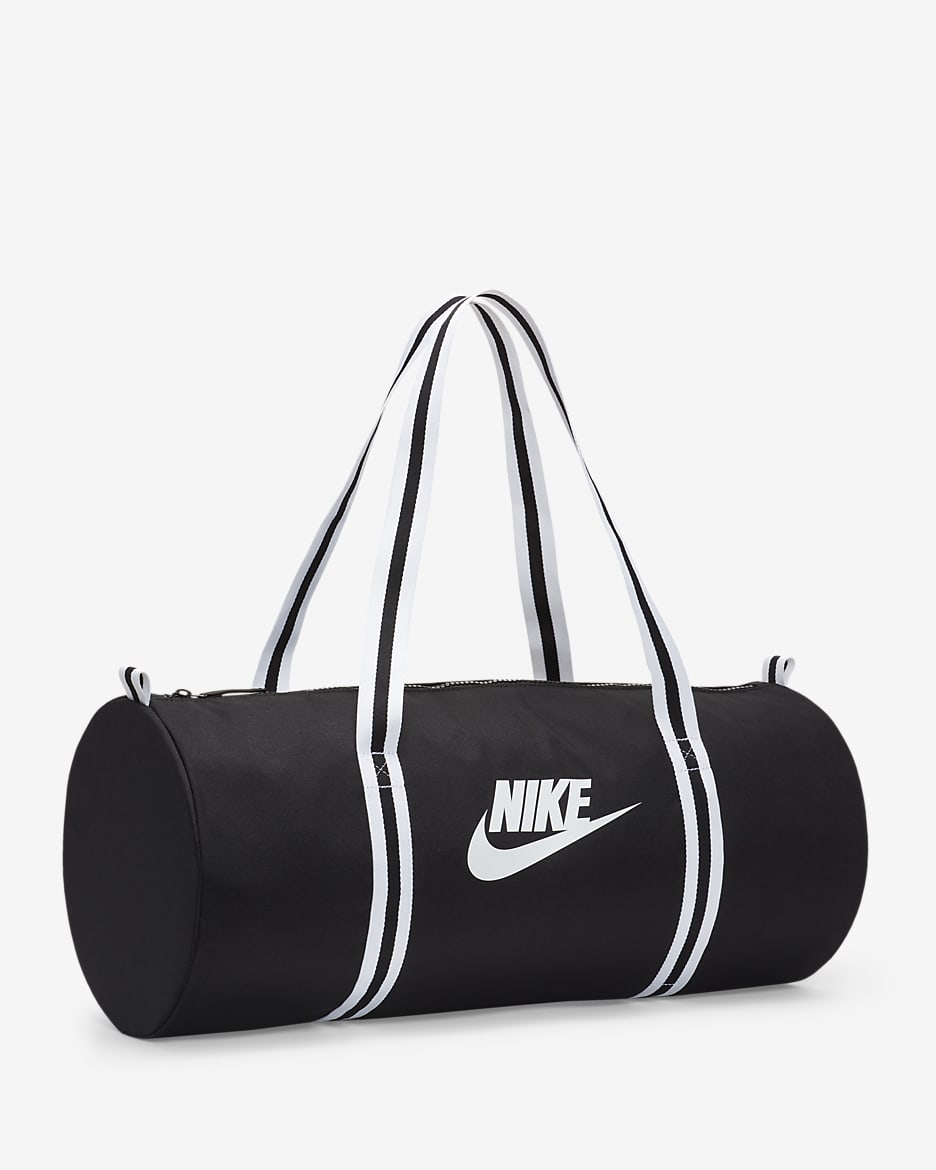 Nike Heritage Duffel Bag - Black/Black/White