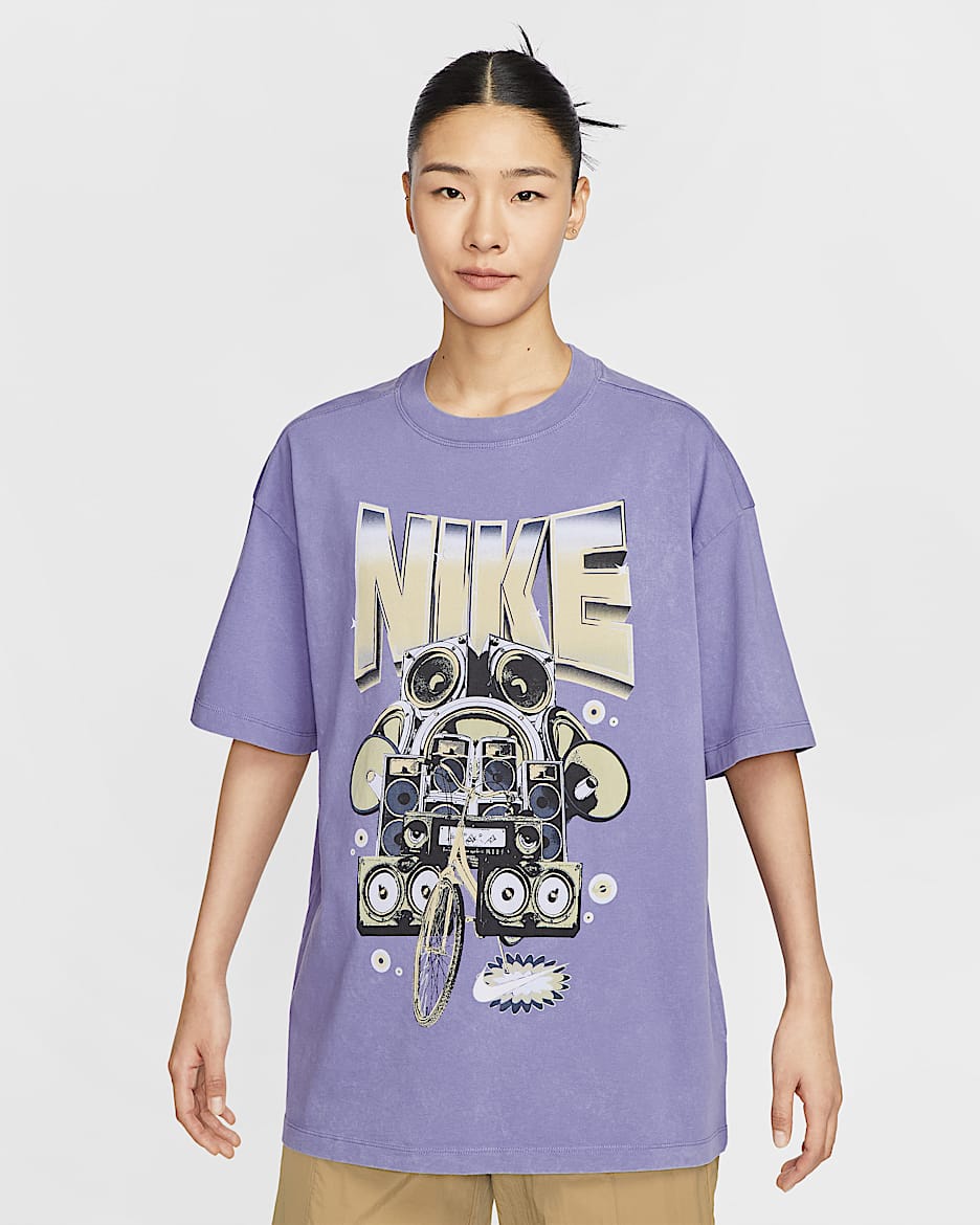 Nike Sportswear Women's Oversized Short-Sleeve T-Shirt - Dusty Amethyst