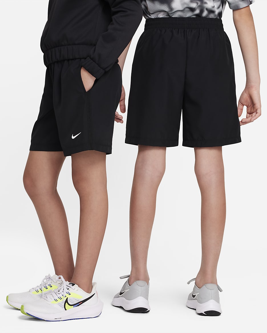 Träningsshorts Nike Multi Dri-FIT för ungdom (killar) - Svart/Vit