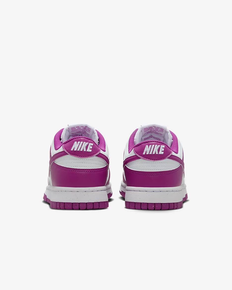 Buty damskie Nike Dunk Low - Biel/Hot Fuchsia