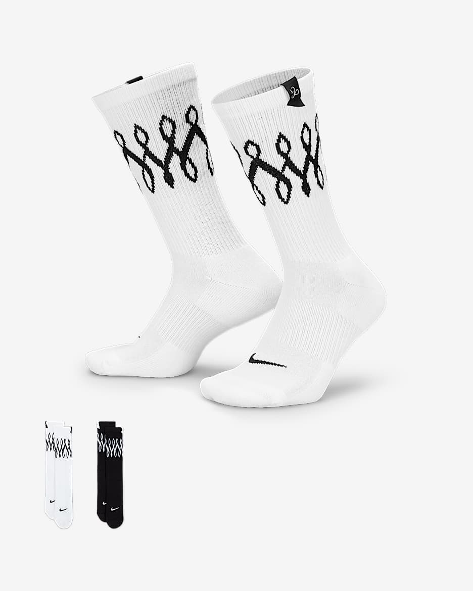 Serena Williams Design Crew Cushioned Crew Socks (2 Pairs) - Multi-Color