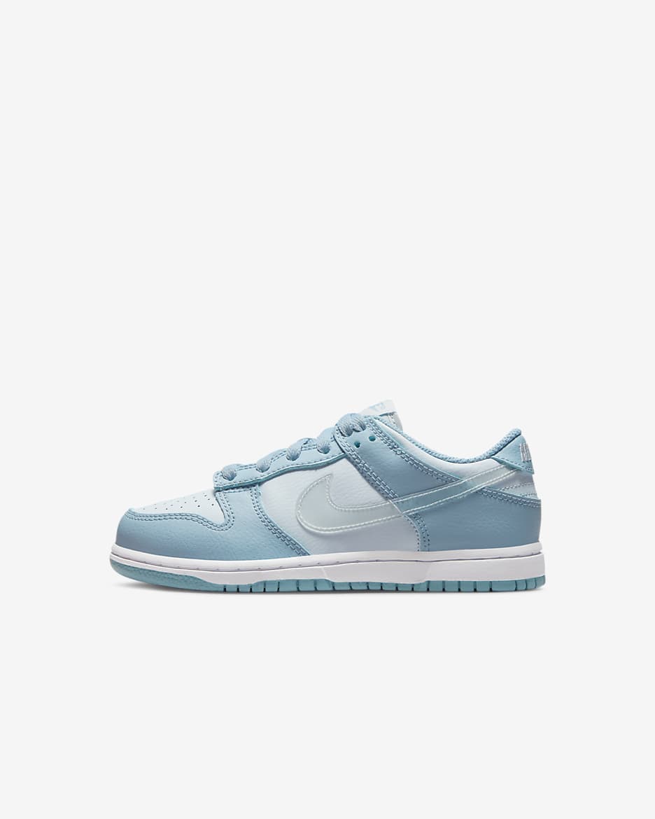 Nike Dunk 低筒小童鞋款 - Aura/Worn Blue/白色/Clear