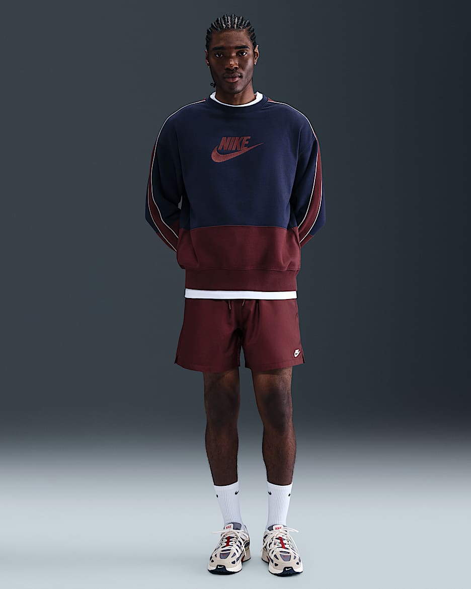 Nike Club Men's Woven Flow Shorts - Dark Team Red/White