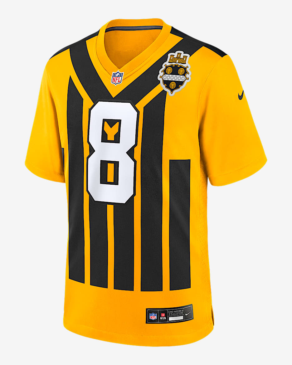 Aaron Rodgers Pittsburgh Steelers Men's Nike NFL Game Jersey - Gold
