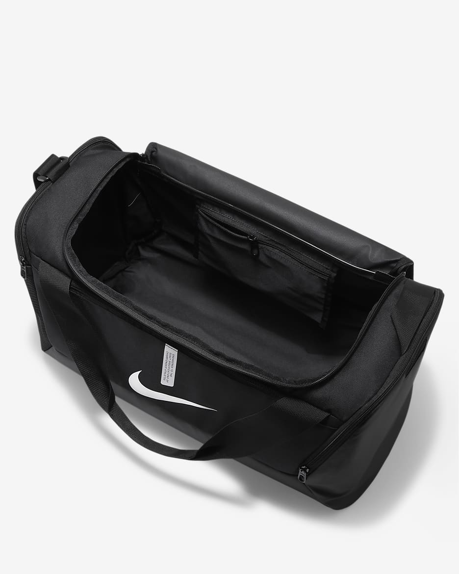 Nike Academy Team Football Duffel Bag (Small, 41L) - Black/Black/White