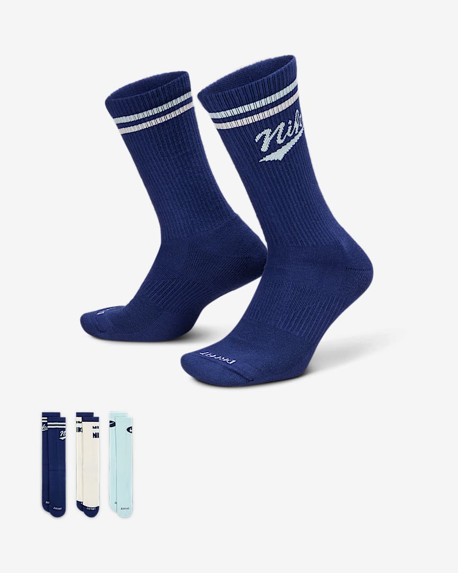 Calze di media lunghezza Nike Everyday Plus (3 paia) - Multicolore