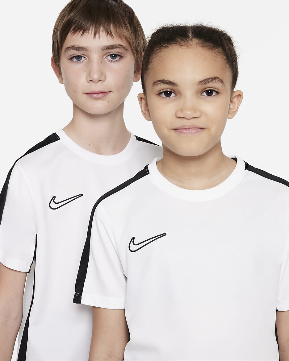 Nike Dri-FIT Academy23 Kids' Football Top - White/Black/Black