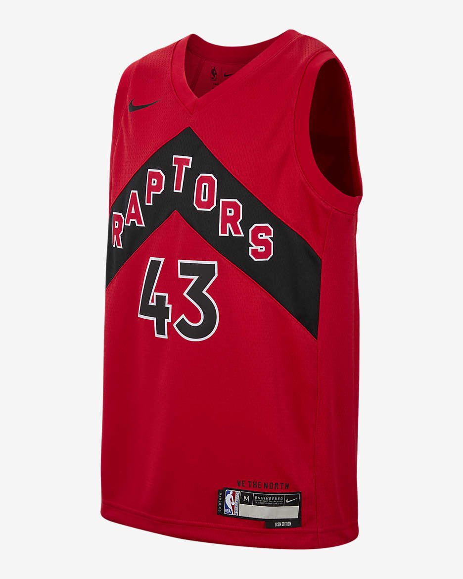 Pascal Siakam Toronto Raptors Icon Edition 2022/23 Swingman Nike NBA-jersey met Dri-FIT voor kids - University Red