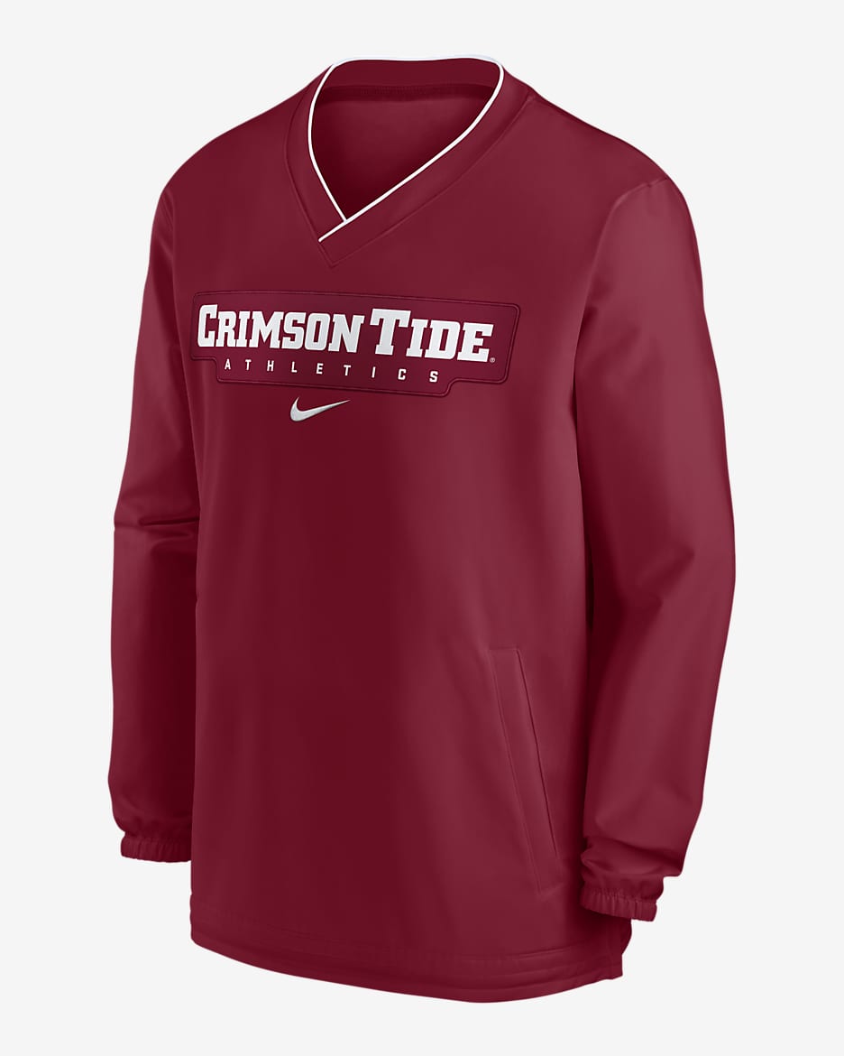 Alabama Crimson Tide Sideline Men's Nike College Long-Sleeve Windshirt - Crimson