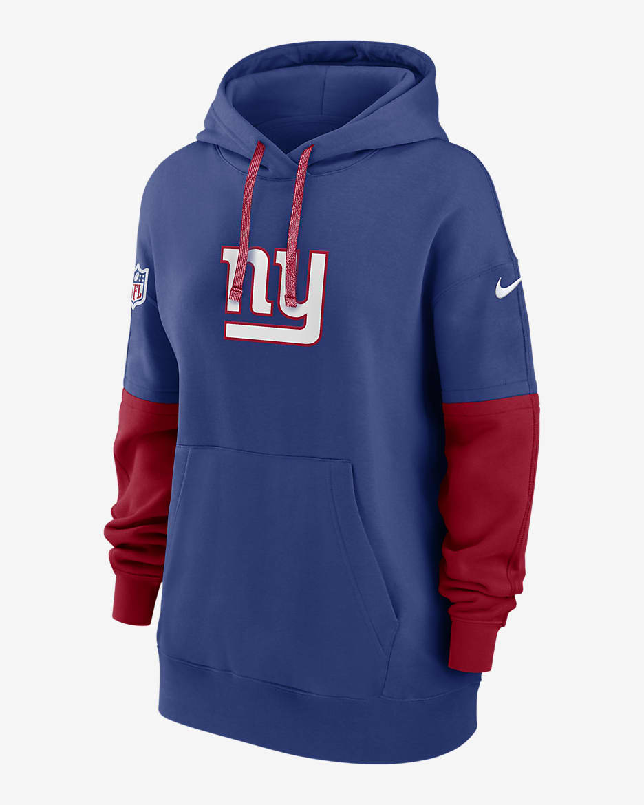 New York Giants Sideline Essential Women's Nike NFL Pullover Hoodie - Royal