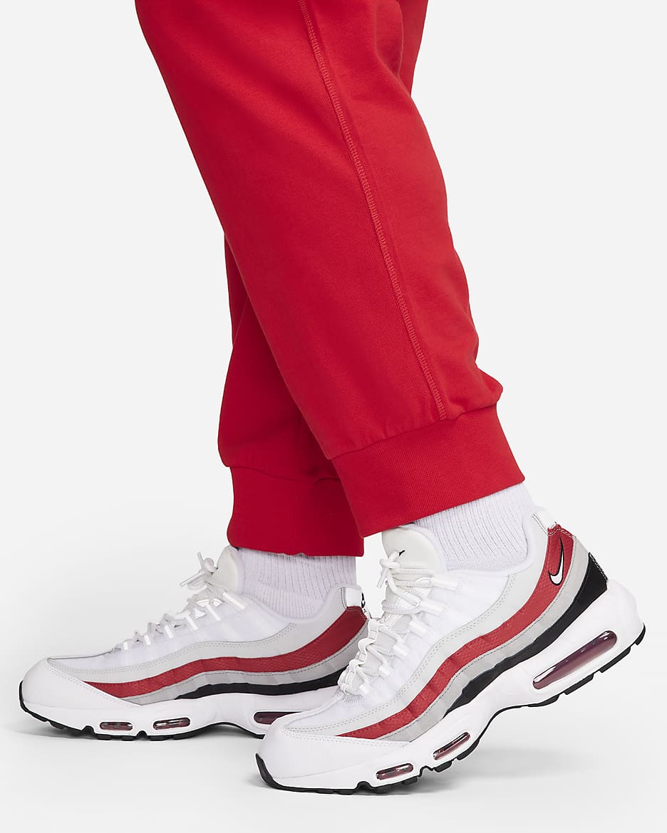 mens nike red joggers
