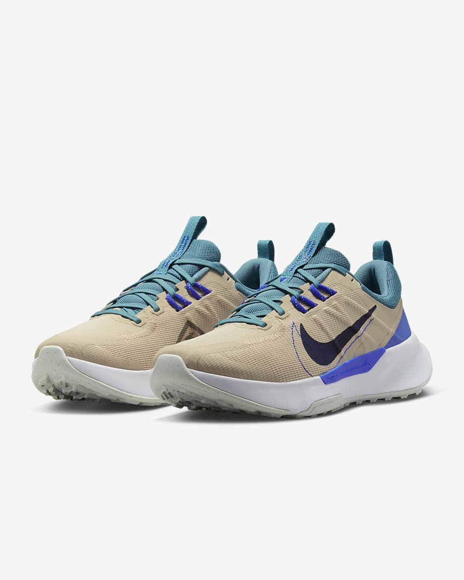 Nike Juniper Trail 2 男款越野跑鞋 - Sanddrift/Mineral Teal/Football Grey/Obsidian