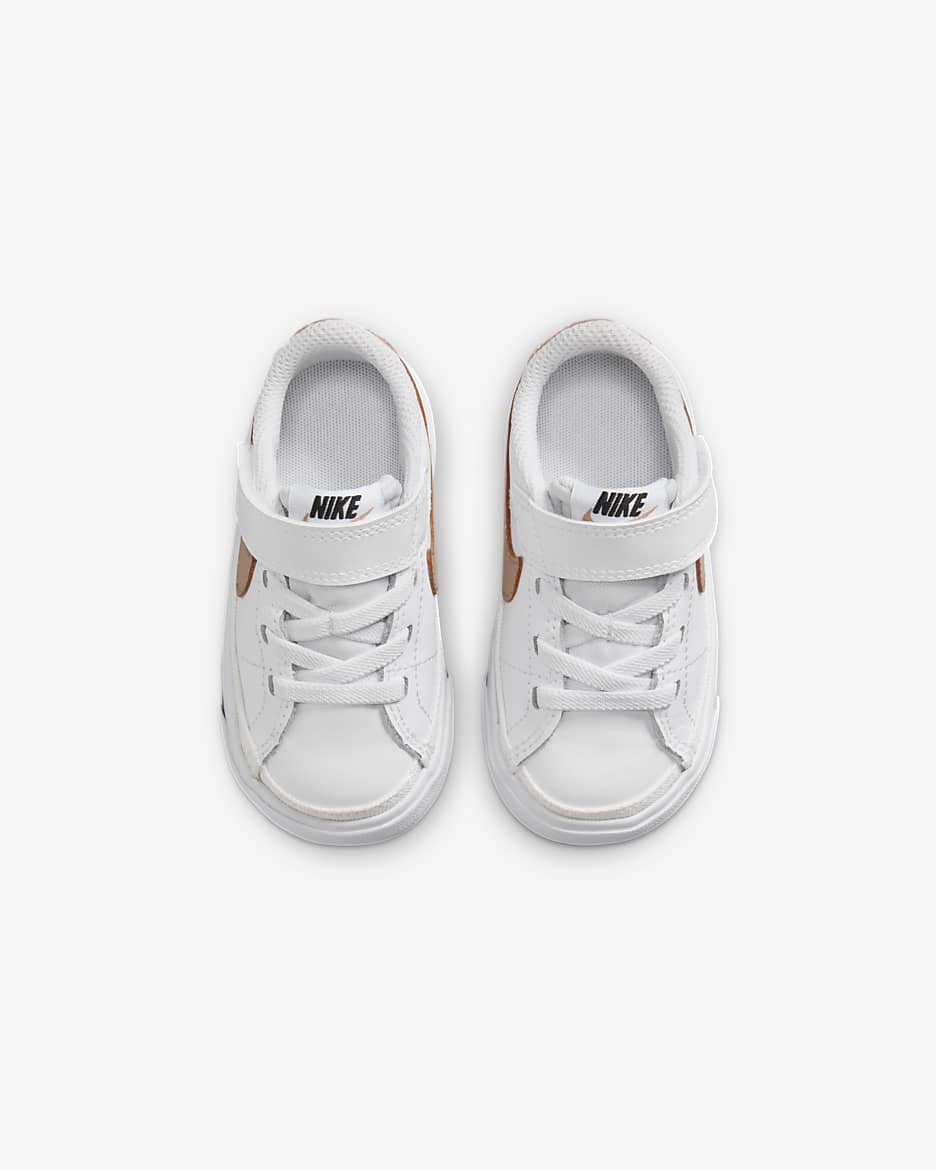 NikeCourt Legacy Baby/Toddler Shoes - White/Black/Hemp